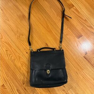 Coach Black Leather Shoulder Bag
